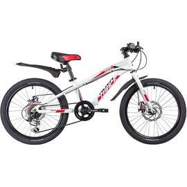 Детский велосипед NOVATRACK 20", PRIME, белый, алюминий, 6-скоростей, TY21/TS38/SG-6SI, дисковый тормоз ARTEK, VX33970, изображение  - НаВелосипеде.рф