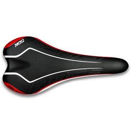 Седло велосипедное DDK 5051 PRO, 272 x 140 мм, чёрный/белый/красный, 884376, изображение  - НаВелосипеде.рф