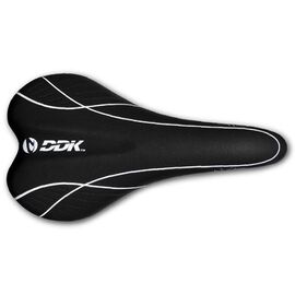 Седло велосипедное DDK 5407 W-Line, 262 x 135 мм, чёрный/белый, 884383, изображение  - НаВелосипеде.рф