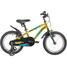 Велосипед детский NOVATRACK 16" PRIME, золотой металлик, 2020, изображение  - НаВелосипеде.рф