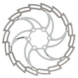 Диск тормозной Baradine DB-05D-160, нержавеющая сталь, на 6 болтов, 160 мм, белый, 882226, изображение  - НаВелосипеде.рф