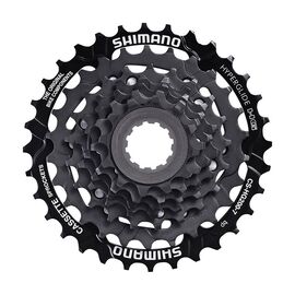 Кассета велосипедная Shimano HG200, 7 скоростей, 12-28, черный, ACSHG2007228T, изображение  - НаВелосипеде.рф