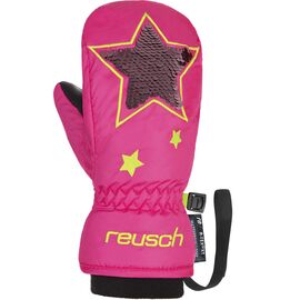 Варежки REUSCH Halley R-Tex XT Mitten Knockout, детские, 2021-2022, Pink/Safety Yellow, изображение  - НаВелосипеде.рф