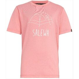 Футболка Salewa 2019 Frea Melange Dry-rel K S/S Tee Strawberry melange, детская, 27148_6309 , Вариант УТ-00329408: Размер: 128, изображение  - НаВелосипеде.рф
