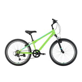 Подростковый велосипед Stark, Respect 24.1 V Steel, 12", зеленый/синий/зеленый, 2023, HQ-0010145, изображение  - НаВелосипеде.рф