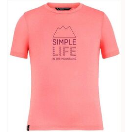 Футболка Salewa Simple Life Dri-Rel K S/S Shell Pink Melange, 2020, 00-0000027774_6419, Вариант УТ-00330437: Размер: 128, изображение  - НаВелосипеде.рф