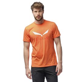 Футболка Salewa Solidlogo Dry M T-Shirt Melange, мужская, 2022, оранжевый, 00-0000027018_4156, Вариант УТ-00330454: Размер L, изображение  - НаВелосипеде.рф