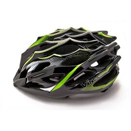 Велошлем Vinca Sport INMOLD, черный/зеленый, VSH 30 green, Вариант УТ-00003927: Размер: L (58-61 см), изображение  - НаВелосипеде.рф