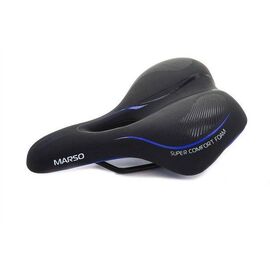 Велоседло VINCA VS 01, туристическое, 258*190 мм, цвет черный, VS 01 marso blue, изображение  - НаВелосипеде.рф