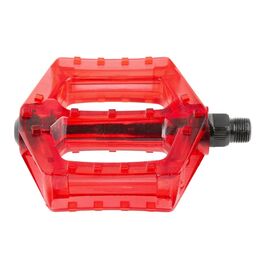 Педали M-WAVE BMX, широкие, ось Cr-Mo, поликарбонат, красные, 5-311373, изображение  - НаВелосипеде.рф