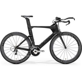 Шоссейный велосипед  Merida Warp TRI 5000 28" 2017, Вариант УТ-00037616: Рама M (Рост: 190 - 195 cm), Цвет: матовый черный, изображение  - НаВелосипеде.рф