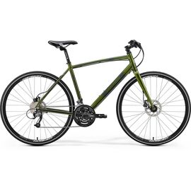 Городской велосипед Merida Crossway Urban 40-D Fed 2017, Вариант УТ-00037423: Рама: 55см (Рост: 190 - 195 cm), Цвет: зеленый, изображение  - НаВелосипеде.рф