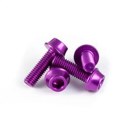 Болт флягодержателя A2Z, алюминий 7075-T6, 4 штуки, фиолетовый, WB-4-10, изображение  - НаВелосипеде.рф