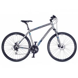 Велосипед-гибрид AUTHOR Vertigo 28" 2016, Вариант УТ-00018175: 18", рост 165 - 178 см.,  серебро/синий, изображение  - НаВелосипеде.рф