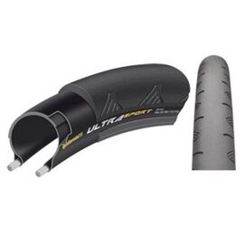 Велосипедная покрышка Continental Ultra Sport 2, 700 x 25C, чёрная, борт-кевлар, 0150011, изображение  - НаВелосипеде.рф