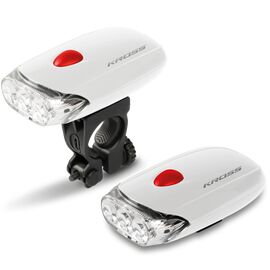 Фонарь передний Kross LUMI 3LED, 3 светодиода, белый, T4COSLP0138WH, изображение  - НаВелосипеде.рф