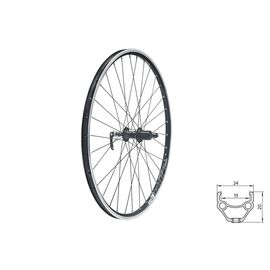 Колесо велосипедное заднее KELLY'S KLS DRAFT, 27.5", двойной обод 32Н, 8-10 скоростей, с эксцентриком, черное, изображение  - НаВелосипеде.рф