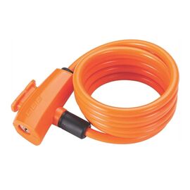 Велосипедный замок BBB QuickSafe, тросовый, на ключ, 8 x 1500 мм, оранжевый, BBL-61, изображение  - НаВелосипеде.рф