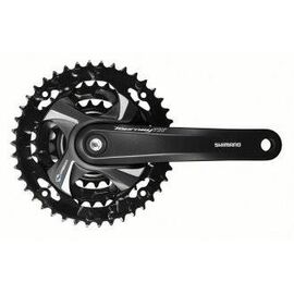 Система шатунов велосипедная SHIMANO Tourney, TX801, 175мм, Кв, 42/32/22, черная, EFCTX801E222XL, изображение  - НаВелосипеде.рф