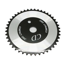 Звезда ведущая TBS, BMX, шатунов 1/2"x1/8', 44T, алюминий, с надисью "CD", SPR-AT610A3, изображение  - НаВелосипеде.рф