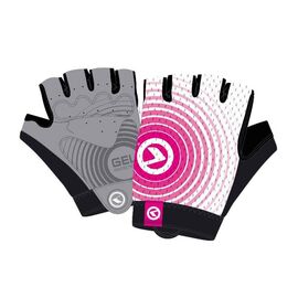 Велоперчатки KELLYS INSTINCT short, бело-розовые, Gloves INSTINCT short, white/pink, Вариант УТ-00017043: Размер: L, изображение  - НаВелосипеде.рф