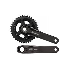 Система шатунов велосипедная SHIMANO Deore M6000-2, 10 скоростей, 170 мм, 38/28T, с кареткой, черная, AFCM6000CB88X, изображение  - НаВелосипеде.рф