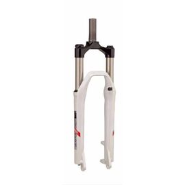 Вилка велосипедная RST Omega TNL, 26 х 28.6, пружинно-эластомерная, белая, 6-415, изображение  - НаВелосипеде.рф