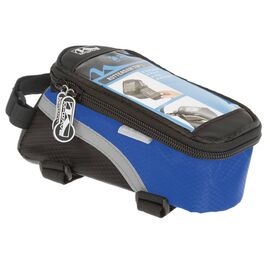 Сумочка-чехол вело M-WAVE, для смартфона, +бокс 170х80х80мм, с влагозащитой, черно-синяя, 5-122554, изображение  - НаВелосипеде.рф