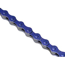 Велосипедная цепь КМС Z410, 1 скорость, 1/2"X1/8"X92, синяя, Z410 NAVY Blue  92LINKS BOX PACKING, изображение  - НаВелосипеде.рф