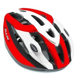 Велошлем спортивный AUTHOR PULSE INMOLD 112 RED, 15 отверстий (50-56см) красно-белый 8-9001168, изображение  - НаВелосипеде.рф