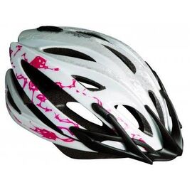 Велошлем Etto Bernina, цвет белый с розовыми разводами, L/XL , 323202, изображение  - НаВелосипеде.рф