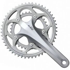 Система шатунов велосипедная Shimano 105 FC-5750, 172.5,50/34T,серебрянная, IFC5750DX04S, изображение  - НаВелосипеде.рф