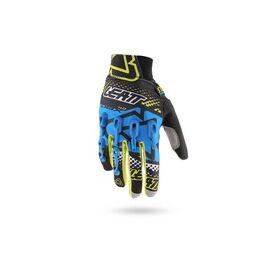 Велоперчатки Leatt DBX 4.0 Windblock Glove, сине-черно-желтые, 6016000324, Вариант УТ-00042770: Размер: L (194-200 мм), изображение  - НаВелосипеде.рф