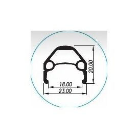 Обод Weinmann 27.5”, X-STAR18, 32H*14G, F/V, двойной, алюминиевый, черный, WM11 275 (32H) black FV, изображение  - НаВелосипеде.рф