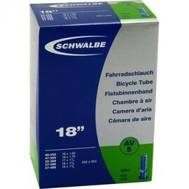 Велокамера Schwalbe, Nr. 05, (AV 32mm), 18x1,75-1,90 (32/47-355/400), УТ000077100, изображение  - НаВелосипеде.рф