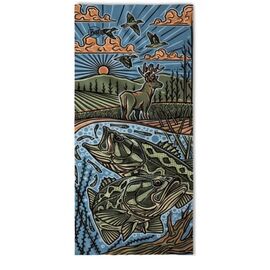Бандана Buff Coolnet UV+ Casey Underwood Bass Scape Multi, US:one size, 131890.555.10.00, изображение  - НаВелосипеде.рф