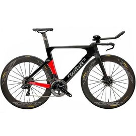 Шоссейный велосипед Wilier Turbine Crono Dura Ace Di2 Disc Aksium 28", 2021, Вариант УТ-00301331: Рама: L/XL (Рост: 177-188 см), Цвет: Черный/красный, изображение  - НаВелосипеде.рф