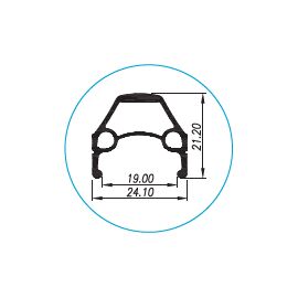 Обод Weinmann ZAC2000, 700C*28C/38C, 36H*14G, двойной, защитная полоса, черный, WM15 700C (36H) black FV, изображение  - НаВелосипеде.рф