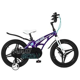 Детский велосипед Maxiscoo "Cosmic" Делюкс, 16"/18", фиолетовый, 2022, MSC-C1617D-S, Вариант УТ-00331690: Размер колес: 16, изображение  - НаВелосипеде.рф