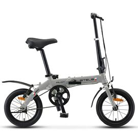Складные велосипеды STELS Pilot-360 V010, 14", 2022, LU08829, Вариант УТ-00331733: Цвет Серый, изображение  - НаВелосипеде.рф