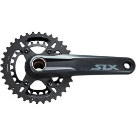 Система велосипедная SHIMANO, SLX Crank FC-M7120-1 Hollowtech II - 2021 Model, для 12 скоростей, черный, УТ000226260 , изображение  - НаВелосипеде.рф