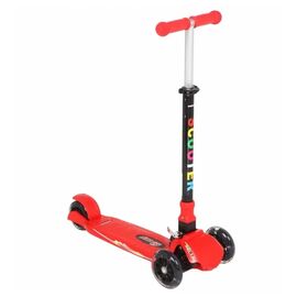Самокат Leader Kids QQBear, красный, изображение  - НаВелосипеде.рф