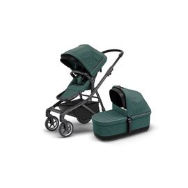 Коляска городская с люлькой Thule Sleek + Bassinet Mallard Green on Black, 11000028, изображение  - НаВелосипеде.рф