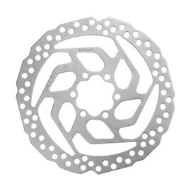 Диск тормозной SHIMANO RT26 ASMRT26S, для дискового тормоза, на 6 болтов, 160 мм, сталь, для пластиковых колодок, 2-8277, изображение  - НаВелосипеде.рф
