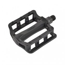 Педали велосипедные WELLGO, BMX/Downhill Black, широкие, нейлон, ось Cr-Mo, 330г, черный, B197, 6-190149, изображение  - НаВелосипеде.рф