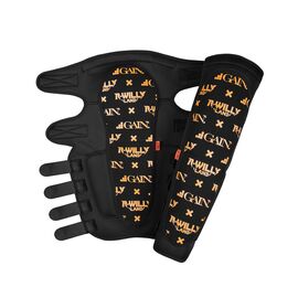 Защита колена-голени GAIN x R WILLY LAND PROGRESSION Knee/Shin Combo Wraps, черный, 03-001, Вариант УТ-00332463: размер XXS-XS, изображение  - НаВелосипеде.рф