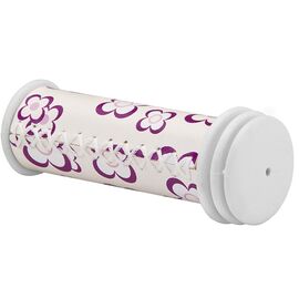 Грипсы велосипедные Velo VLG-200-1, 105 мм, прошитые, бело-фиолетовые, ST (150184), изображение  - НаВелосипеде.рф