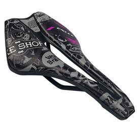 Седло велосипедное Enlee DS-30L, MTB, с цветным принтом, унисекс, ARV000218, изображение  - НаВелосипеде.рф