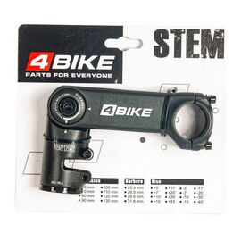 Вынос велосипедный 4BIKE TDS-D616, алюминиевый, L:105, R:0-60°, D:31.8 мм, индивидуальная упаковка, чёрный, ARV000004, изображение  - НаВелосипеде.рф