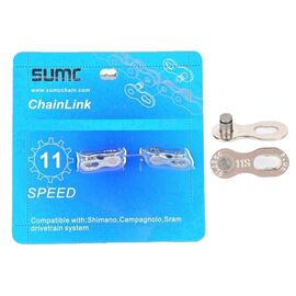 Замок цепи SUMC SL-555, подходит для 11 скоростных цепей, серебристый, ARV000152, изображение  - НаВелосипеде.рф